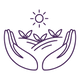 Minimalist ethical agriculture icon
